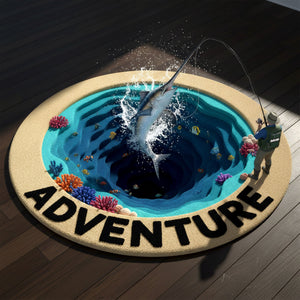 Sea Fishing Quilted Round Mat - Personalized Gifts For Fishing Lovers 02hyti061025 - Doormat - GoDuckee