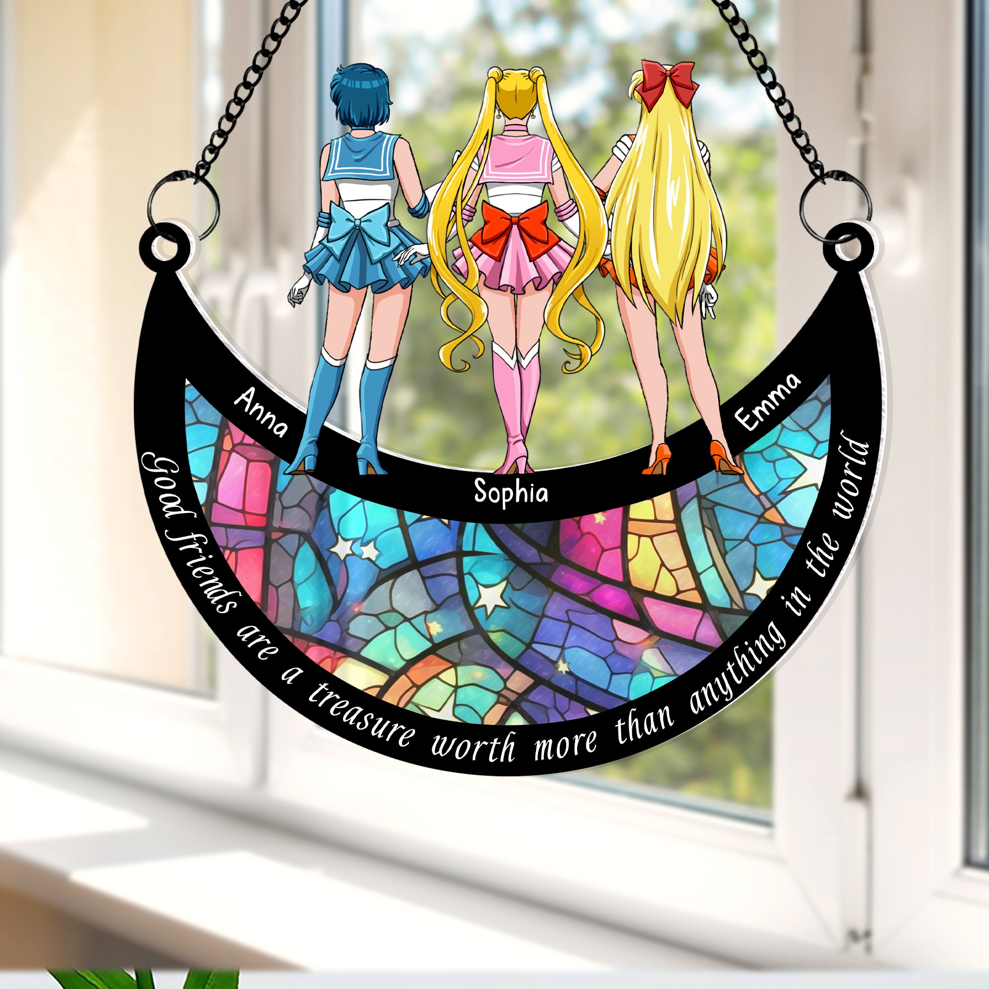 Personalized Gifts For Friends Suncatcher Ornament 05XQDC080724HH - Ornament - GoDuckee