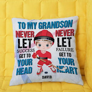 To My Grandson, Personalized Square Pillow, Gifts For Children - Pillow - GoDuckee