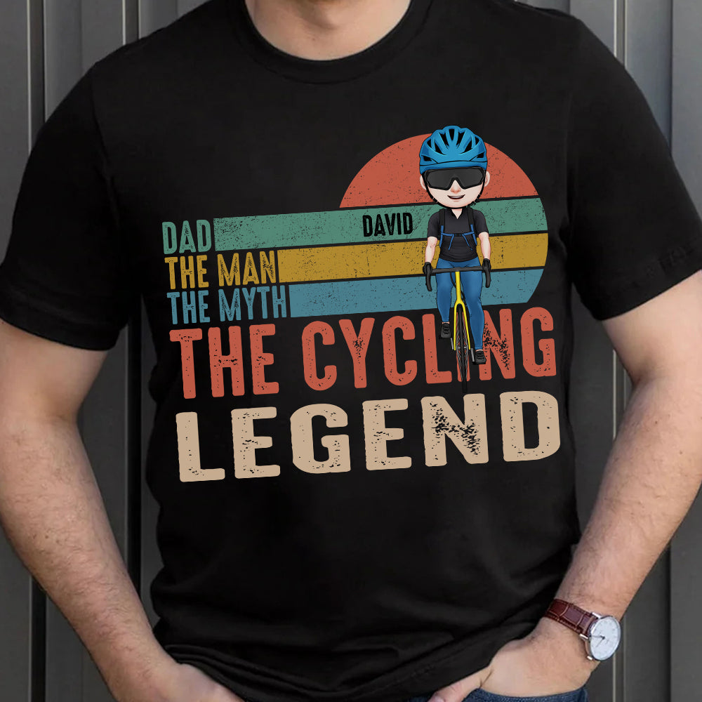 Cycling Dad The Man The Myth The Legend Personalized Shirt, Gift For Dad, Father's Day Gift - Shirts - GoDuckee