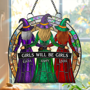 Witch Besties Suncatcher - Personalized Gifts For Besties 02nati090825 - Ornament - GoDuckee