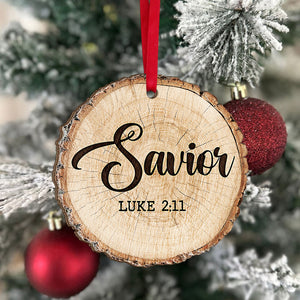 Light Of The World, Personalized Wood Ornament, Christmas Name Of Jesus Ornament, Christmas Gift 03PGTI180723 - Ornament - GoDuckee