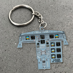 Personalized Plane Dashboard Keychain, Gift For Airplane Lovers 06HUTI090623 - Keychains - GoDuckee