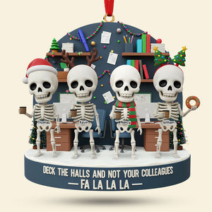 Skeleton Coworker Ornament - Personalized Gift For Coworkers Christmas Ornament 05NATI151125 - Ornament - GoDuckee