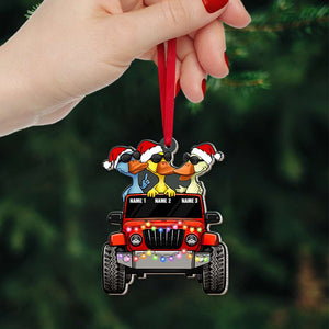 Personalized Car Acrylic Ornament Jolly Christmas Gift For Friends & Family - Ornament - GoDuckee