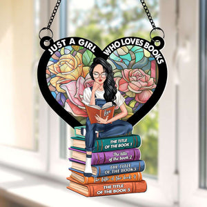 Personalized Gifts For Book Lover Girl Suncatcher Ornament 01XQTI260624TM - Ornament - GoDuckee