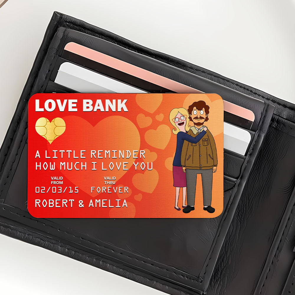 Personalized Gifts For Couple Wallet Card, Unlimited Love Bank 02qhti301224hg - Wallet Card - GoDuckee