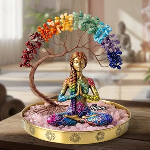 Yoga Girl Plaque - Personalized Gifts For Yoga Lovers 03nati090625 - Shaped Plaques - GoDuckee