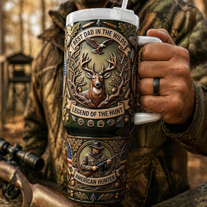 Best Dad In The Wilds 40oz Tumbler Handle - Personalized Gifts For Dad 05TYTI240426 - Tumbler Cup - GoDuckee