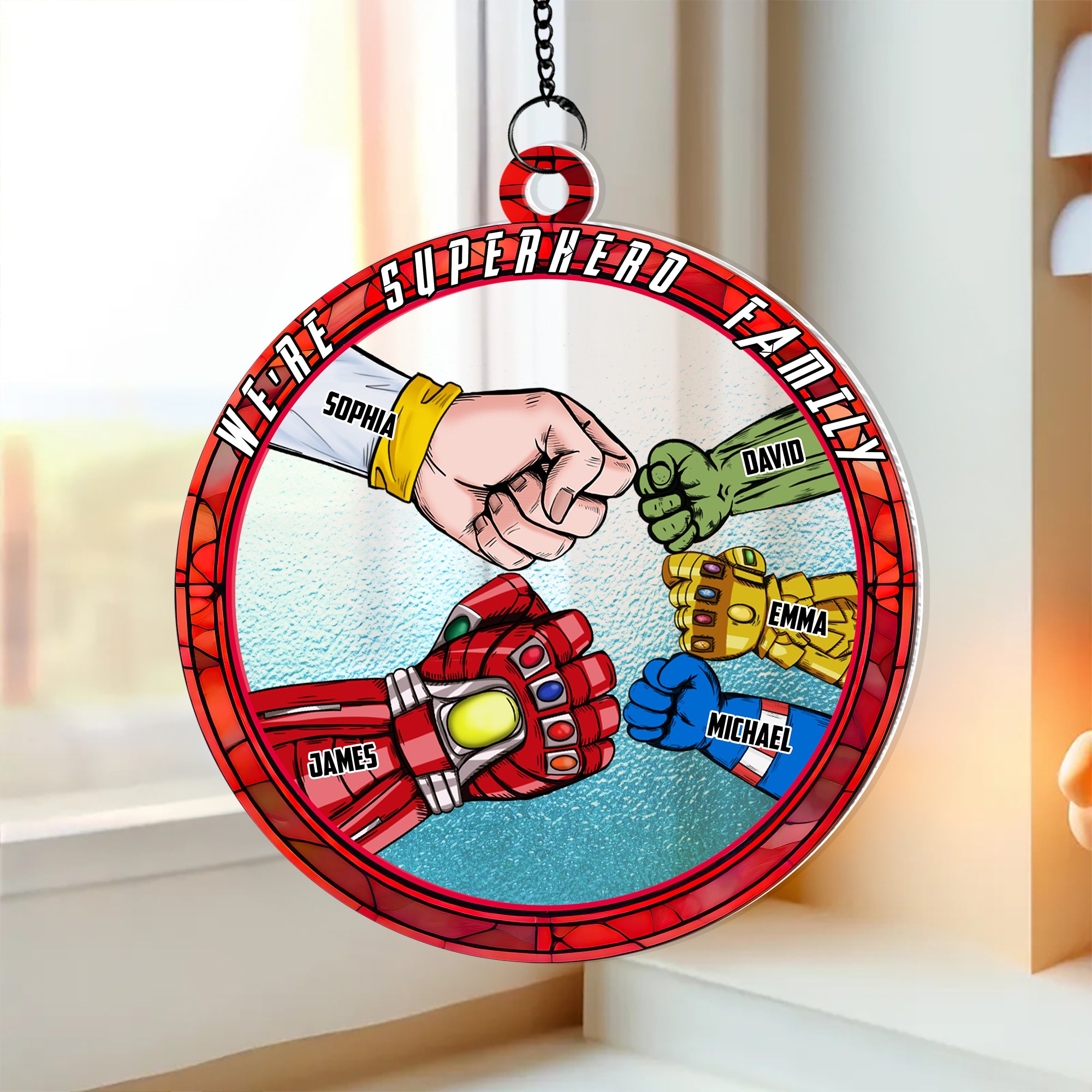 Personalized Gifts For Family Suncatcher Ornament 05XQDC170624HA - Ornament - GoDuckee