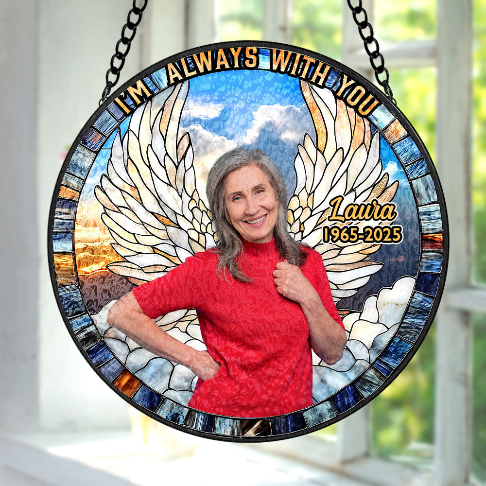 Custom Photo Gifts For Memorial Stained Glass 05huti040325 - Ornament - GoDuckee