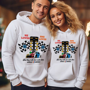 But They Both Love Each Other, Couple Gift, Personalized Shirt, Racing Couple Shirt, Christmas Gift 04HUTI091023 - Shirts - GoDuckee