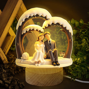 Wedding Couple Led Light - Personalized Gifts For Couple 03pati260825 - Led Night Light - GoDuckee