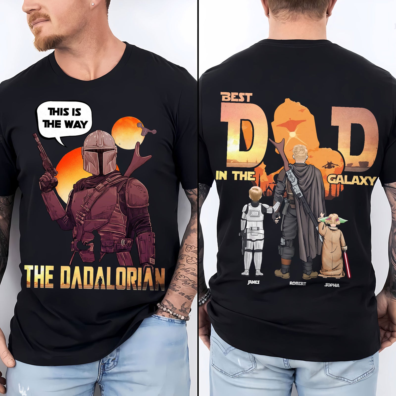 Galaxy Dad Shirt - Personalized Gifts For Dad 03toti020525hg - Shirts - GoDuckee
