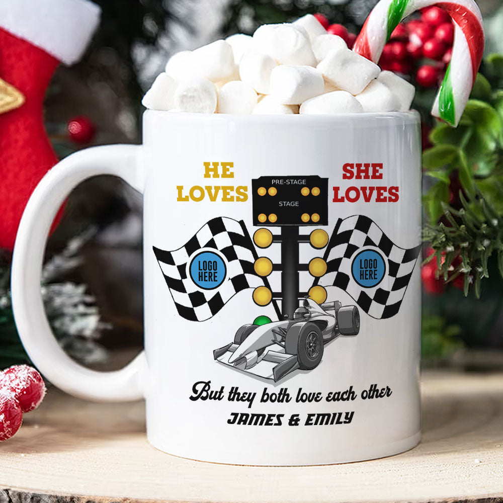 But They Both Love Each Other, Couple Gift, Personalized Mug, Racing Couple Mug 03HUTI091023 - Coffee Mug - GoDuckee