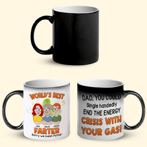 TT- World's Best Farter Sorry We Mean Father, Personalized Mug, Father's Day Gift - Magic Mug - GoDuckee