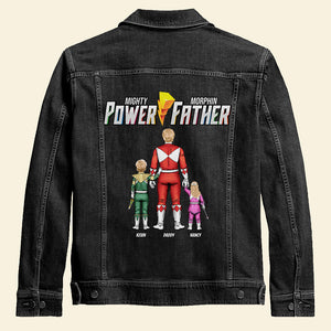 Power Father Denim Jacket - Personalized Gifts For Dad 03huti170525 - Denim Jacket - GoDuckee