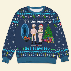 Personalized Gifts For Couple Christmas Ugly Sweater 02QHTI080824HG - Ugly Christmas Sweater - GoDuckee