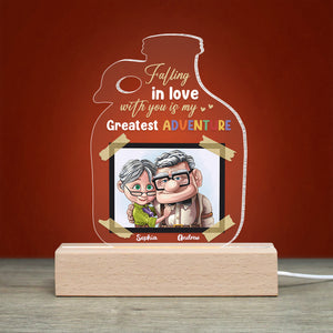 Old Couple Gift, Personalized 3D Led Light 01DNDT180323 Gifts For Couple - Led Night Light - GoDuckee