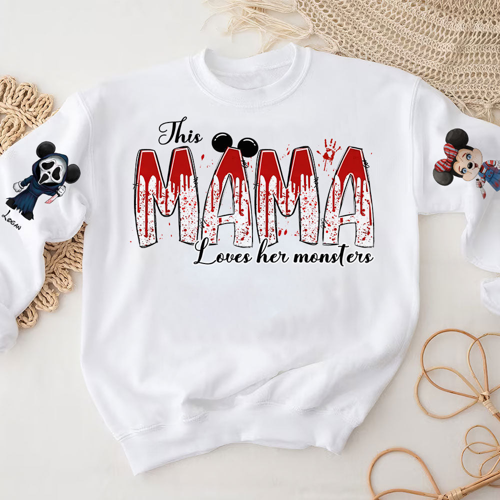 This Family Love Their Monsters, Gift For Family, Personalized 3D Shirt, Horror Mouse Kids Shirt, Halloween Gift 02HUTI190923HH - AOP Products - GoDuckee