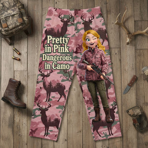 Hunting Girl Pajama Pants - Personalized Gift For Hunting Lover Pant 02NATI140125 - Pajama Pant - GoDuckee