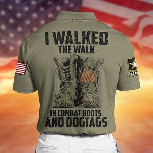 Walked The Walk, Custom Military Patches - Veteran Shirt, Personalized 3D Shirts - Veteran Day Gifts For Dad, Grandpa - AOP Products - GoDuckee