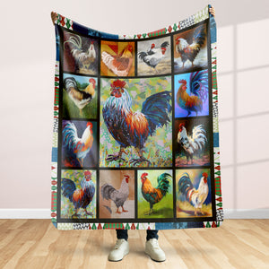 Personalized Gifts For Chicken Lover Blanket, Rooster Art 04qhti261224 - Blanket - GoDuckee