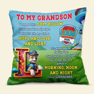 Personalized Gifts For Grandkid Pillow Cute Police Dog 05XQTI011124 - Pillow - GoDuckee