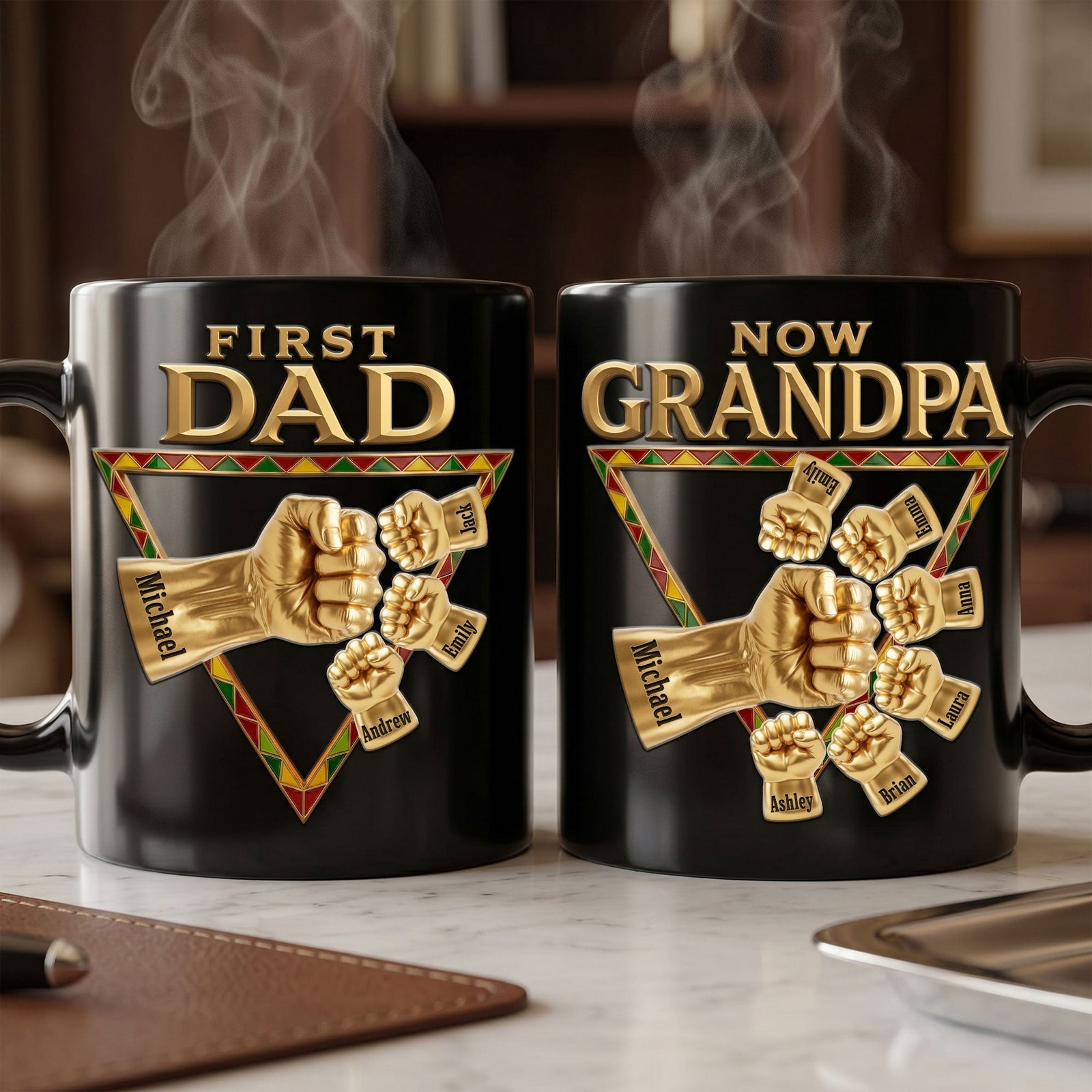 First Dad Now Grandpa Magic Mug - Personalized Gifts For Dads 03huti220526 - Coffee Mug - GoDuckee
