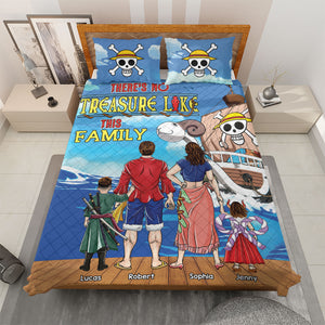 Personalized Gifts For Family Bedding Set Family Pirate Treasure 04XQTI090724PA - Blanket - GoDuckee