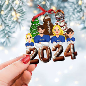 Personalized Gift For Family Christmas Ornament Football Family 04XQTI011124HG - Ornament - GoDuckee