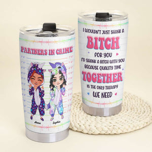 Besties Partners In Crime Personalized Tumbler - Tumbler Cup - GoDuckee