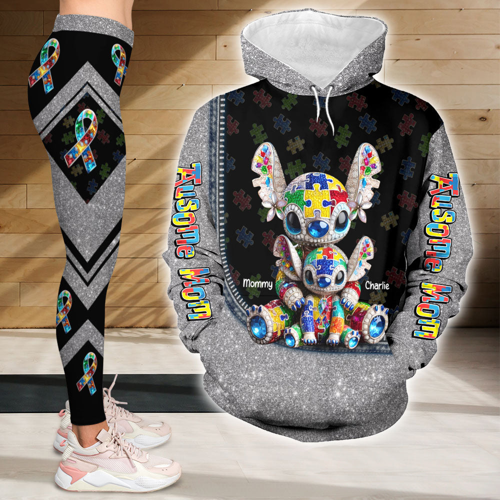 Personalized Gifts For Autism Mom Set Hoodie & Leggings, Cute Character 03tgti210325 - AOP Products - GoDuckee