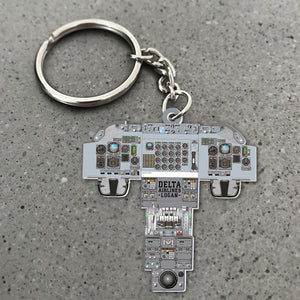 Personalized Airplane Cockpit Keychain, Gift For Airplane Lovers 07HUTI090623 - Keychains - GoDuckee