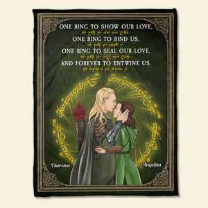 One Ring To Show Our Love, 04HUDT051222TM Personalized Blanket, Gifts For Couple - Blanket - GoDuckee