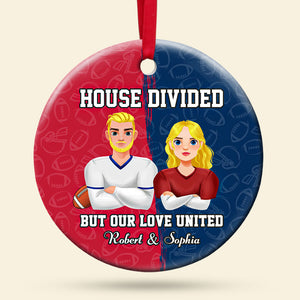 Personalized Gifts For American Football Lovers Couple Christmas Ornament 02huti141024hg - Ornament - GoDuckee