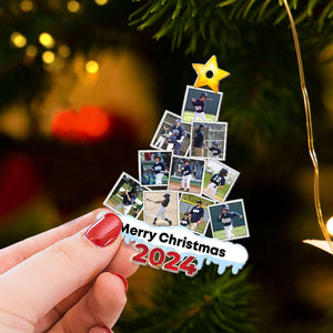 Baseball Custom Photo Acrylic Christmas Ornament 022HUTI260924 Gift For Baseball Players - Ornament - GoDuckee