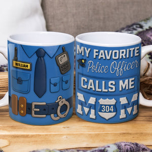 Police Mom Coffee Mug - Personalized Gifts For Mom 05ohti080425 - Coffee Mug - GoDuckee