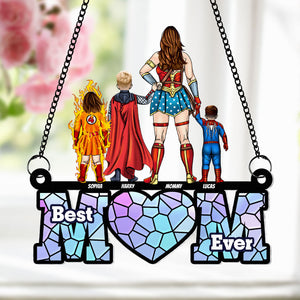 Personalized Gifts For Mom Suncatcher Window Hanging Ornament 02ohti240424pa Mother's Day - Ornaments - GoDuckee