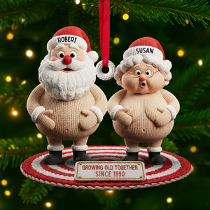Naughty Old Couple Ornament - Personalized Gifts For Couple 02ohti091025 - Ornament - GoDuckee