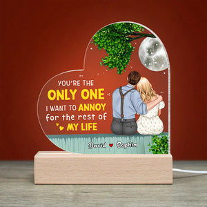 You're The Only One, 03ACDT030323TM Personalized 3D Led Light Wooden Couple Gift - Led Night Light - GoDuckee