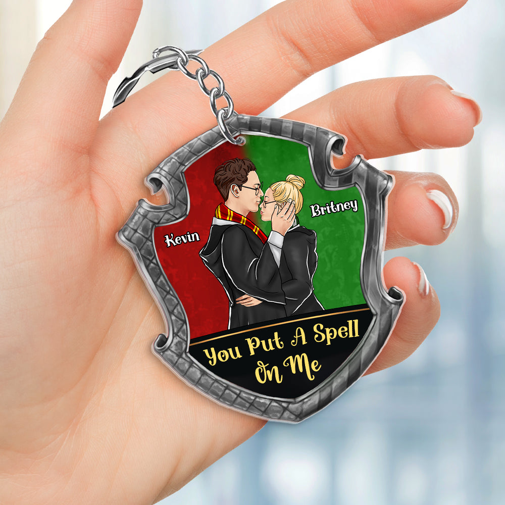 Witch and Wizard Couple Keychains - Kissing Couple  - Goduckee 