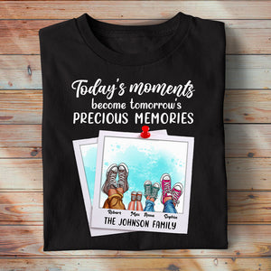 Today's Moments Become Tomorrow's Precious Memories, Gift For Family, Personalized Shirt, Shoes Family Shirt - Shirts - GoDuckee