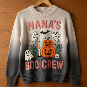 Cute Grandma's Boo Crew Ugly Sweater, Personalized Gifts For Grandma 04qhti280825 - Ugly Christmas Sweater - GoDuckee