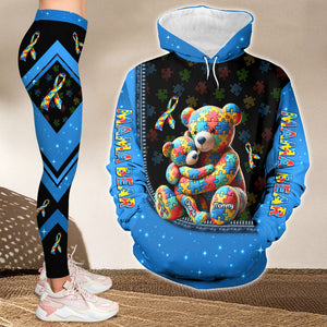 Personalized Gifts For Autism Mom Set Hoodie & Leggings Mama Bear 01ohti080325 - AOP Products - GoDuckee