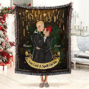 You Cast A Spell On Me, Personalized Woven Blanket, 03HUDT220923TM Gifts For Him - Gifts For Her - Blanket - GoDuckee