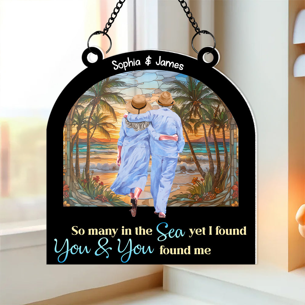 Personalized Gifts For Old Couple Suncatcher Ornament 01pgdc110724tm - Ornament - GoDuckee