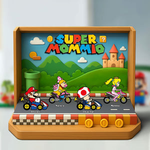 Personalized Gifts For Mom Acrylic Plaque Best Racing Mama 031NATI140425 - Shaped Plaques - GoDuckee