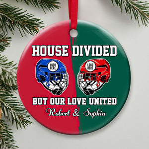 Personalized Gifts For Ice Hockey Lovers Couple Christmas Ornament 08huti141024 - Ornament - GoDuckee