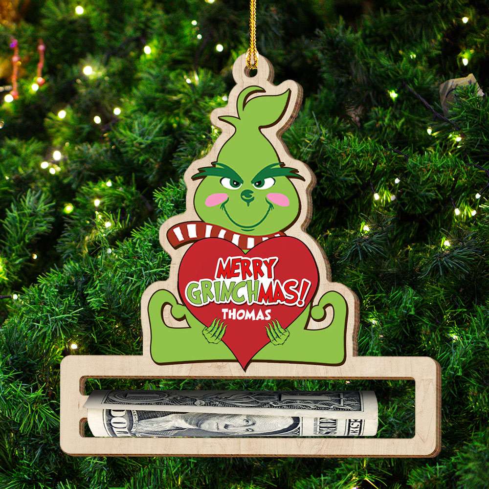 Personalized Money Holder Ornament - Christmas Gift For Family